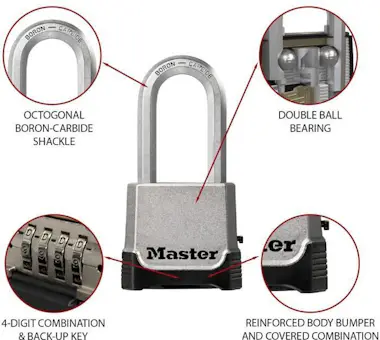 Master Lock Candado de alta seguridad MASTER LOCK [Combinación Master Lock Candado de alta seguridad MASTER LOCK [Combinación