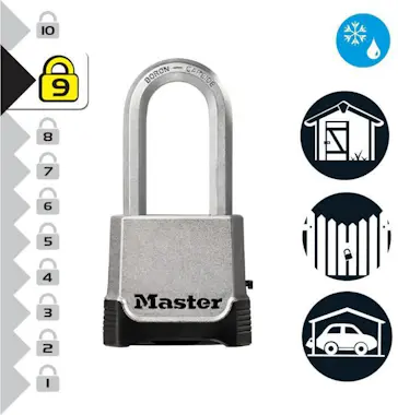 Master Lock Candado de alta seguridad MASTER LOCK [Combinación Master Lock Candado de alta seguridad MASTER LOCK [Combinación
