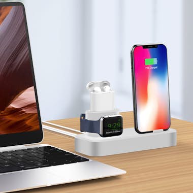 Avizar Soporte de carga 3 en 1 para iPhone, AirPods y App Avizar Soporte de carga 3 en 1 para iPhone, AirPods y App