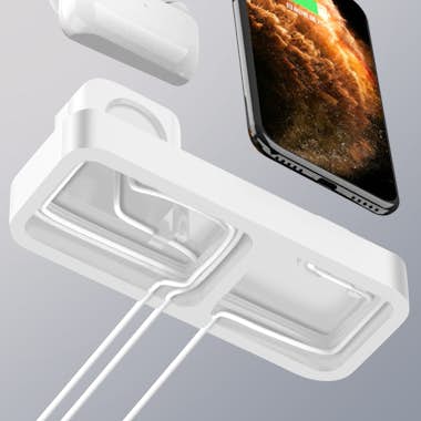 Avizar Soporte de carga 3 en 1 para iPhone, AirPods y App Avizar Soporte de carga 3 en 1 para iPhone, AirPods y App
