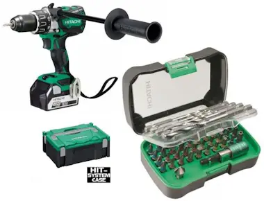 Hitachi Taladro atornillador de percusión HITACHI + caja H Hitachi Taladro atornillador de percusión HITACHI + caja H