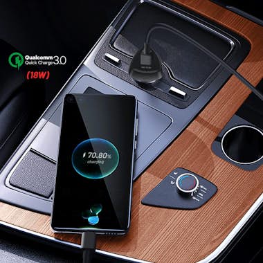 Forcell Cargador de coche USB + USB-C Potencia 38W Power D Forcell Cargador de coche USB + USB-C Potencia 38W Power D