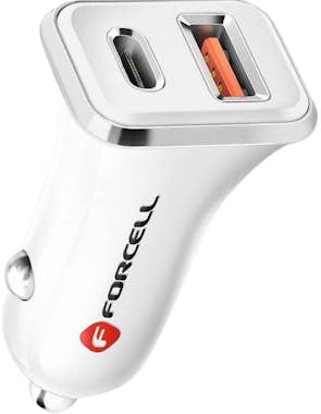 Forcell Cargador coche 38W Puerto USB-C PD 20W+USB 18W Esm Forcell Cargador coche 38W Puerto USB-C PD 20W+USB 18W Esm