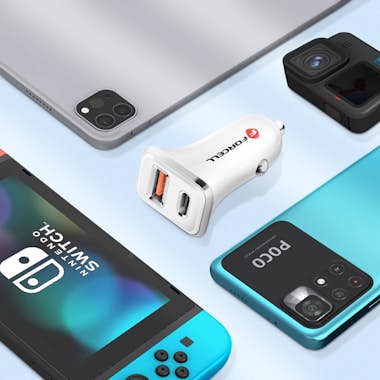 Forcell Cargador coche 38W Puerto USB-C PD 20W+USB 18W Esm Forcell Cargador coche 38W Puerto USB-C PD 20W+USB 18W Esm