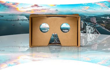 Avizar Gafas de RV para smartphone en cartón reciclable u