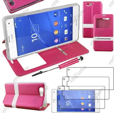 ebestStar ® View Sony Xperia Z3 Compact Estuche, Rosa + Mini ebestStar ® View Sony Xperia Z3 Compact Estuche, Rosa + Mini