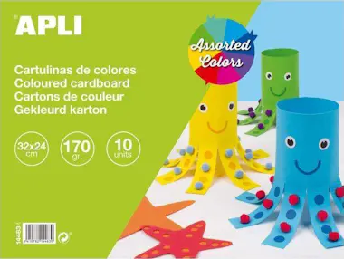 Apli Bloc de Cartulinas 14483/ 10 Hojas/ Colores Surtid Apli Bloc de Cartulinas 14483/ 10 Hojas/ Colores Surtid