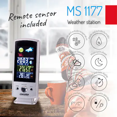Mesko MS1177 Estación Meteorológica Temperatura/Humedad Mesko MS1177 Estación Meteorológica Temperatura/Humedad