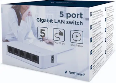 Gembird Gembird NSW-G5-01 switch No administrado Gigabit E Gembird Gembird NSW-G5-01 switch No administrado Gigabit E