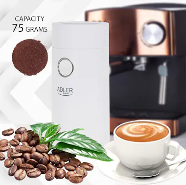 ADLER Adler AD4446-WS Molinillo Café Eléctrico Especias, ADLER Adler AD4446-WS Molinillo Café Eléctrico Especias,