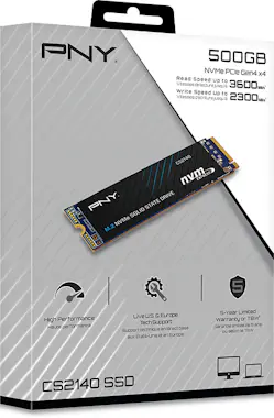 PNY PNY CS2140 M.2 500 GB PCI Express 4.0 3D NAND NVMe PNY PNY CS2140 M.2 500 GB PCI Express 4.0 3D NAND NVMe