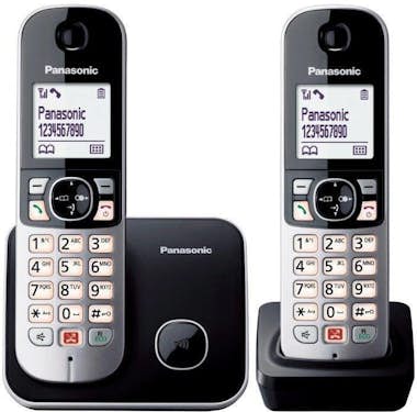 Panasonic Teléfono Inalámbrico KX-TG6852/ Pack DUO/ Negro Panasonic Teléfono Inalámbrico KX-TG6852/ Pack DUO/ Negro