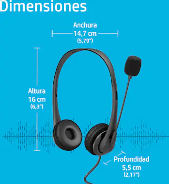 HP HP Auriculares estéreo USB G2 HP HP Auriculares estéreo USB G2