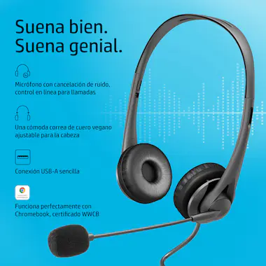 HP HP Auriculares estéreo USB G2 HP HP Auriculares estéreo USB G2