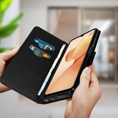 Avizar Funda Realme C31 Tarjetero Soporte Negro Avizar Funda Realme C31 Tarjetero Soporte Negro