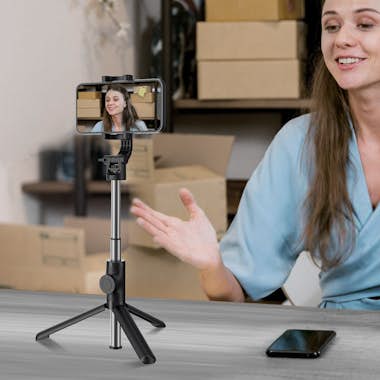 Swissten Palo Selfie Bluetooth 2en1 Trípode Extensible Cabe Swissten Palo Selfie Bluetooth 2en1 Trípode Extensible Cabe