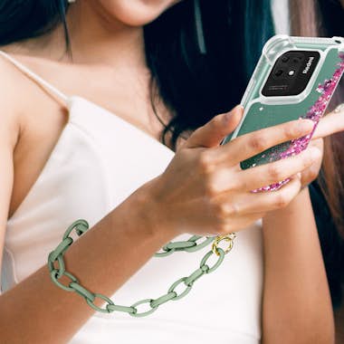 Moxie Bisutería Teléfono Cadena Gruesa 58cm verde Serie Moxie Bisutería Teléfono Cadena Gruesa 58cm verde Serie