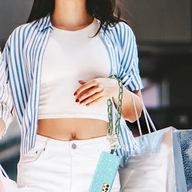 Moxie Bisutería Teléfono Cadena Gruesa 58cm verde Serie Moxie Bisutería Teléfono Cadena Gruesa 58cm verde Serie