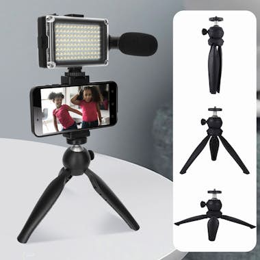 Puluz Pack Vlog con trípode plegable, micrófono y foco L Puluz Pack Vlog con trípode plegable, micrófono y foco L