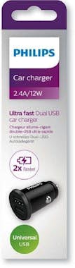 Philips Cargador de Coche DLP2510/ 2xUSB/ 12W Philips Cargador de Coche DLP2510/ 2xUSB/ 12W