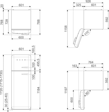 SMEG Smeg FAB30LCR5 nevera y congelador Independiente 2 SMEG Smeg FAB30LCR5 nevera y congelador Independiente 2