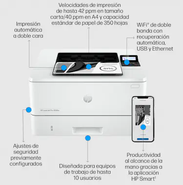 HP HP LaserJet Pro Impresora 4002dw, Estampado, Impre HP HP LaserJet Pro Impresora 4002dw, Estampado, Impre