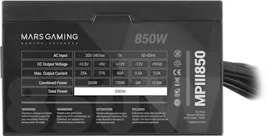 Mars Gaming Mars Gaming MPIII850 Fuente Alimentación PC ATX 85 Mars Gaming Mars Gaming MPIII850 Fuente Alimentación PC ATX 85