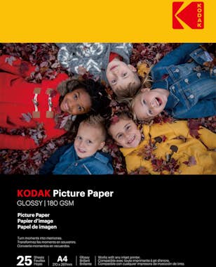 KODAK - 25 Hojas de Papel Fotográfico 180g/m², brillante KODAK - 25 Hojas de Papel Fotográfico 180g/m², brillante