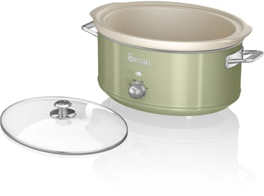 SWAN SF17031GNEU Retro Olla Cocción Lenta, 6,5L, Recipi SWAN SF17031GNEU Retro Olla Cocción Lenta, 6,5L, Recipi