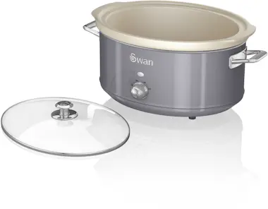 SWAN SF17031GRNEU Retro Olla Cocción Lenta, 6,5L, Recip SWAN SF17031GRNEU Retro Olla Cocción Lenta, 6,5L, Recip