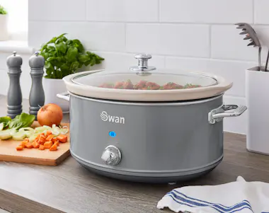 SWAN SF17031GRNEU Retro Olla Cocción Lenta, 6,5L, Recip SWAN SF17031GRNEU Retro Olla Cocción Lenta, 6,5L, Recip
