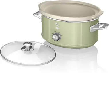 SWAN SF17021GNEU Retro Olla Cocción Lenta, 3,5L, Recipi SWAN SF17021GNEU Retro Olla Cocción Lenta, 3,5L, Recipi