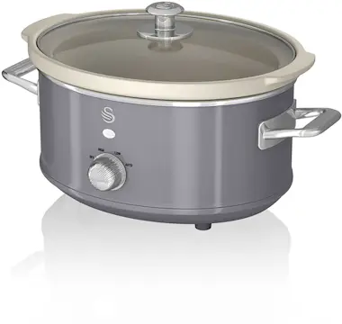 SWAN SF17021GRNEU Retro Olla Cocción Lenta, 3,5L, Recip SWAN SF17021GRNEU Retro Olla Cocción Lenta, 3,5L, Recip
