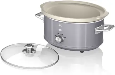 SWAN SF17021GRNEU Retro Olla Cocción Lenta, 3,5L, Recip SWAN SF17021GRNEU Retro Olla Cocción Lenta, 3,5L, Recip