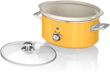 SWAN SF17021YELNEU Retro Olla Cocción Lenta, 3,5L, Reci SWAN SF17021YELNEU Retro Olla Cocción Lenta, 3,5L, Reci