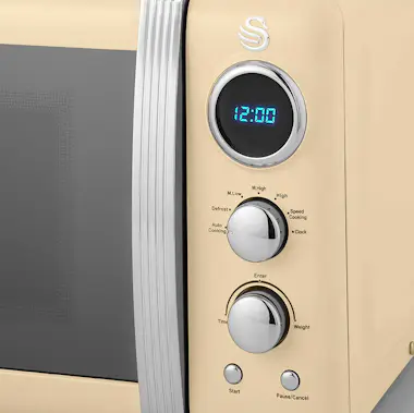 SWAN SM22030CNEU Retro Microondas Digital 20L, 5 Nivele SWAN SM22030CNEU Retro Microondas Digital 20L, 5 Nivele