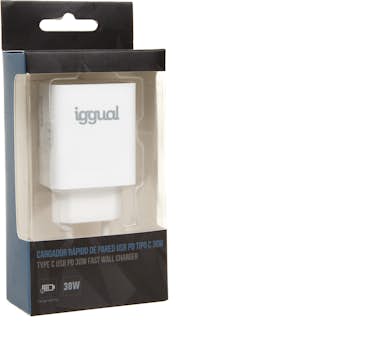 iggual iggual Cargador rápido de pared USB PD tipo C 30W iggual iggual Cargador rápido de pared USB PD tipo C 30W