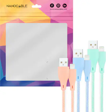 Nanocable Nanocable 3 Cables Lightning a USB 2.0, Lightning/ Nanocable Nanocable 3 Cables Lightning a USB 2.0, Lightning/