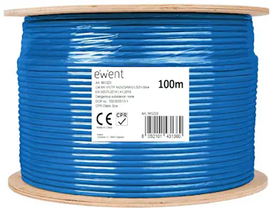 Ewent Ewent IM1223 cable de red Azul 100 m Cat6a U/UTP ( Ewent Ewent IM1223 cable de red Azul 100 m Cat6a U/UTP (
