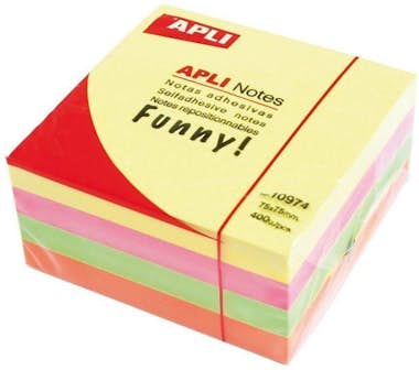 Apli Notas Adhesivas 10974/ 7.5 x 7.5cm/ 4 unidades/ 4 Apli Notas Adhesivas 10974/ 7.5 x 7.5cm/ 4 unidades/ 4