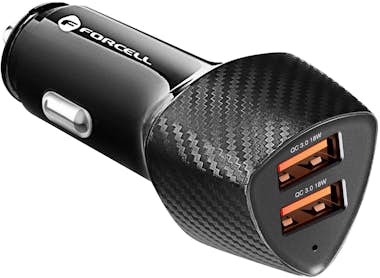 Forcell Cargador Coche Doble USB 36W Quick Charge 3.0 Eleg Forcell Cargador Coche Doble USB 36W Quick Charge 3.0 Eleg