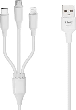 LinQ Cable USB 3 en 1 a Micro-USB iPhone Lightning USB LinQ Cable USB 3 en 1 a Micro-USB iPhone Lightning USB