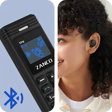 Zanco Mini Teléfono Bluetooth Micro SIM Llamadas SMS Tin Zanco Mini Teléfono Bluetooth Micro SIM Llamadas SMS Tin