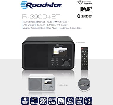Roadstar , IR-390D+BT/WH, Radio Internet Wi-Fi y Digital DA Roadstar , IR-390D+BT/WH, Radio Internet Wi-Fi y Digital DA