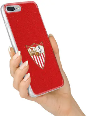 La Casa de las Carcasas Funda Oficial Sevilla escudo color fondo rojo para La Casa de las Carcasas Funda Oficial Sevilla escudo color fondo rojo para