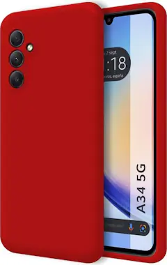Tumundosmartphone Funda Silicona Líquida Samsung Galaxy A34 5G Roja Tumundosmartphone Funda Silicona Líquida Samsung Galaxy A34 5G Roja