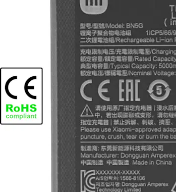 Xiaomi Batería Interna para Redmi 10A y 10C 5000mAh Origi Xiaomi Batería Interna para Redmi 10A y 10C 5000mAh Origi
