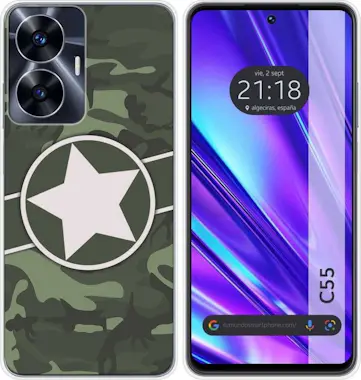 Tumundosmartphone Funda Silicona Realme C55 Camuflaje 01 Tumundosmartphone Funda Silicona Realme C55 Camuflaje 01