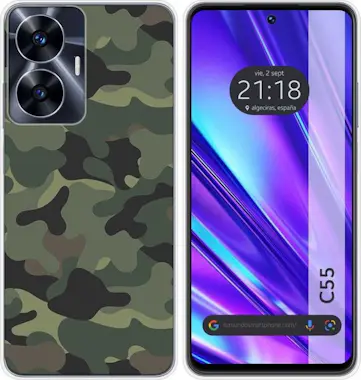 Tumundosmartphone Funda Silicona Realme C55 Camuflaje Tumundosmartphone Funda Silicona Realme C55 Camuflaje