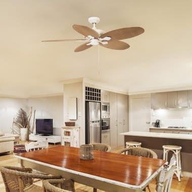 Leds C4 Ventilador IP23 Phuket Blanco antiguo Marrón Leds C4 Ventilador IP23 Phuket Blanco antiguo Marrón